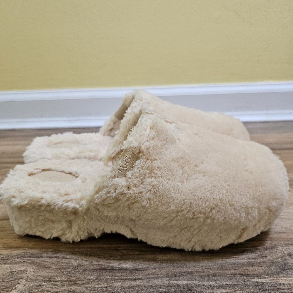 UGG Cream Plush Mules